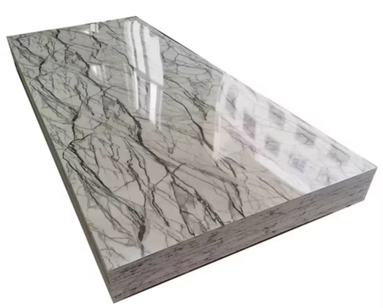 High Flatness Seamless PVC Wall Panel Marble Finish
